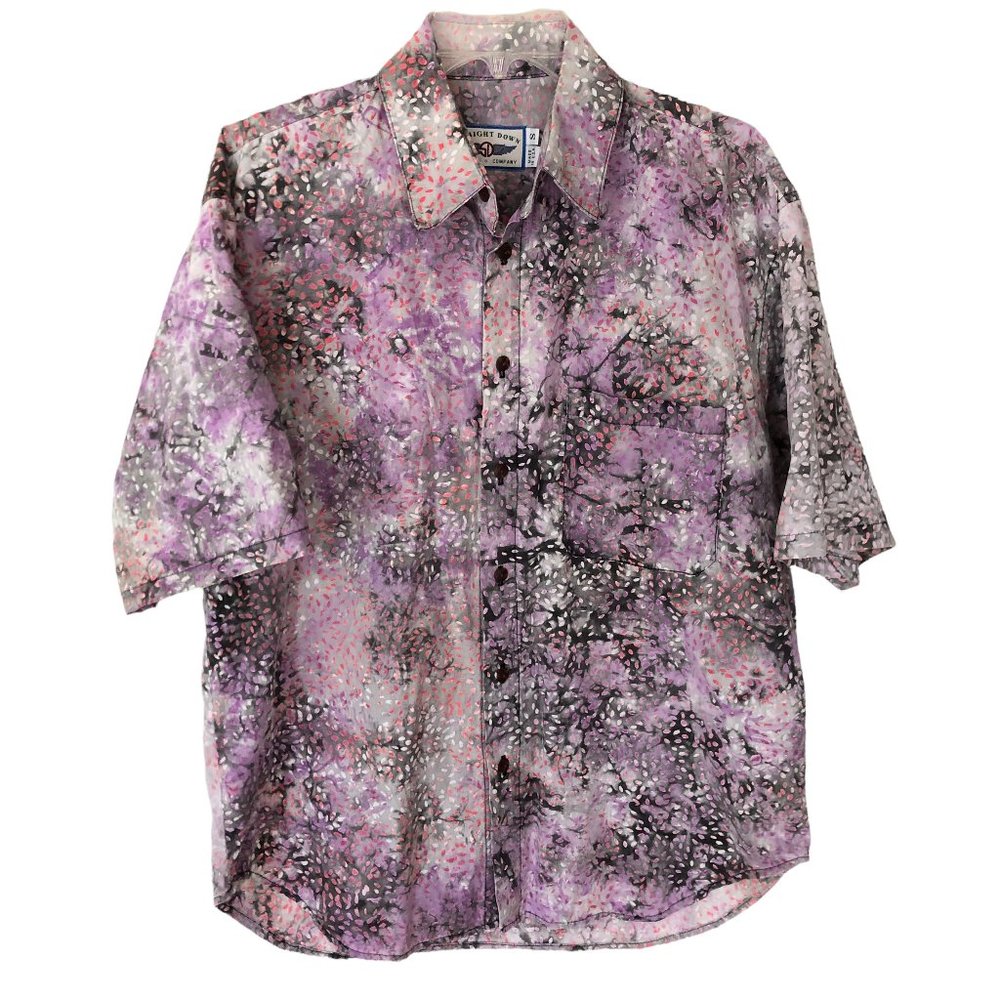 USA Made Straight Down Button Casual Shirt-Sz S